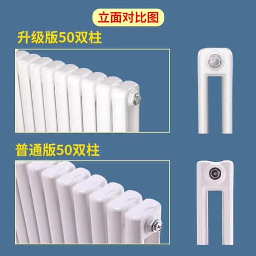ll暖气片家用水暖散热片钢制二柱散热H器集中供暖卫生间壁挂立式