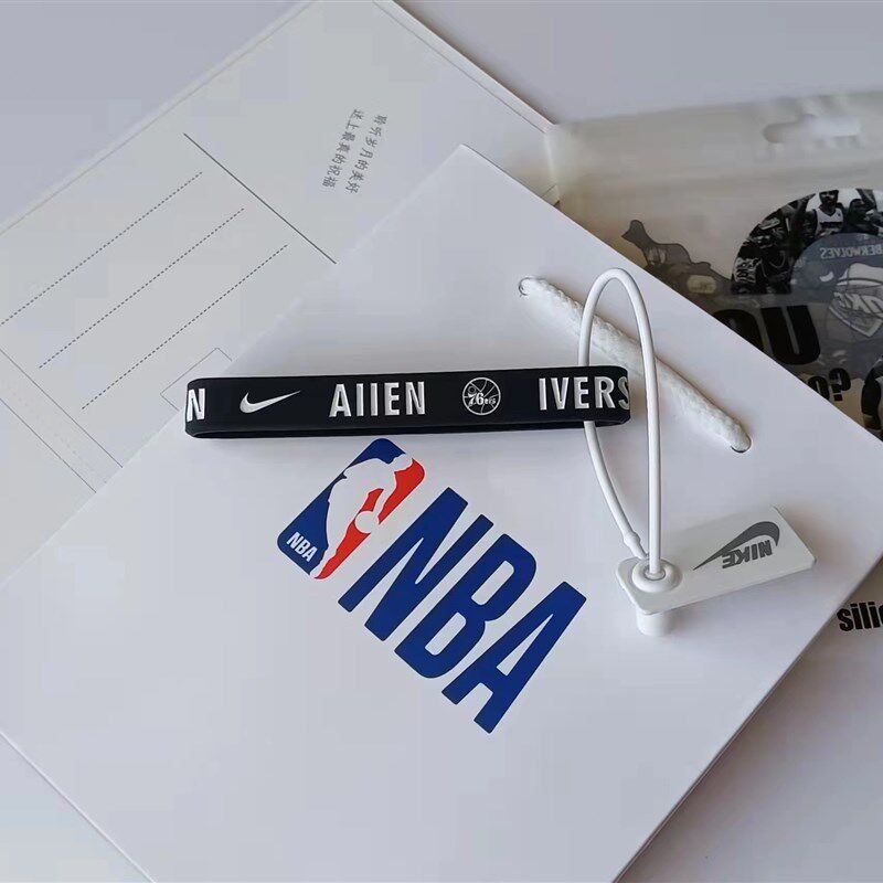 nba球星76人队3号艾弗森篮球经典运动硅胶腕带r手环退役纪念款手