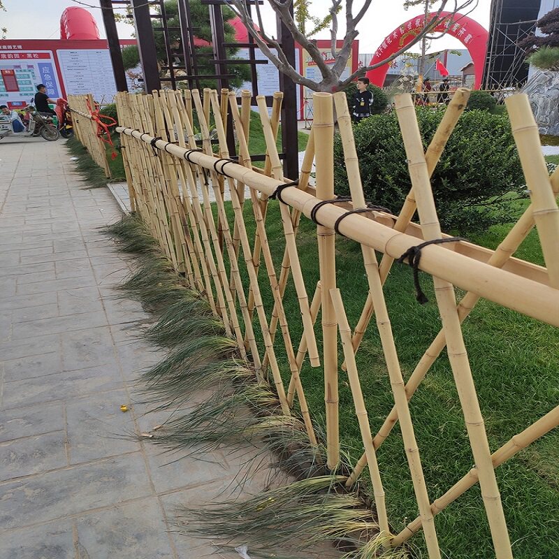 花园伸缩栅栏竹竿菜园搭架围栏护栏花卉绿植爬藤架竹子盆景架花架