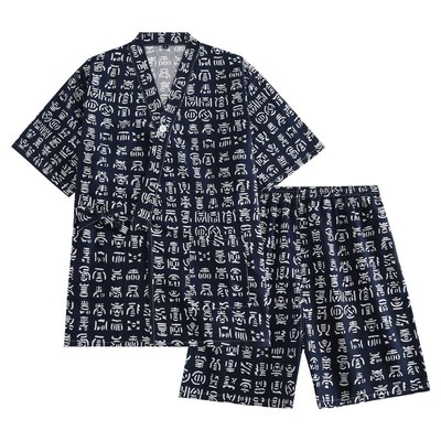 汗蒸服2023男女新款开衫洋气棉麻日系全棉浴服W按摩服桑拿服