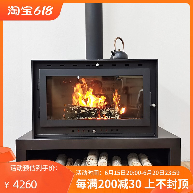 FNN1卡i米奥 真火壁炉燃木柴家用客厅简约钢板别墅民宿取暖欧