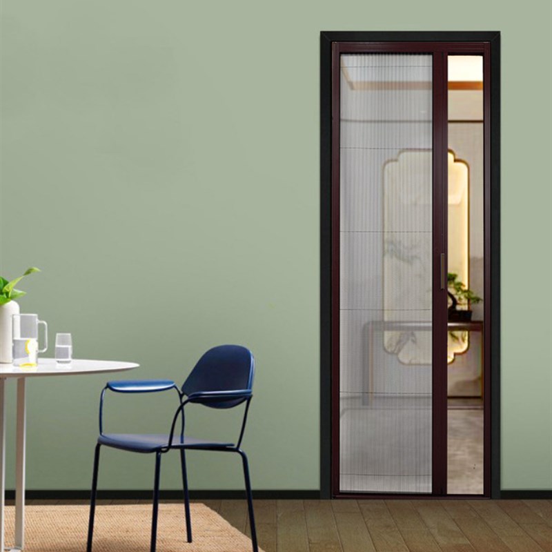 定做纱门防蚊g门隐形折叠入户大纱门纱窗防蚊网无轨伸缩推拉免打