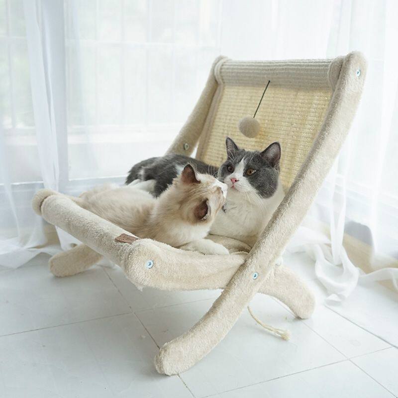宠物猫咪沙发床猫晒太阳椅子w窗台睡觉躺椅猫床剑麻猫抓板猫窝睡