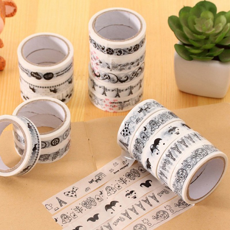 2pcs DIY Decorative Masking Tape 15mm* 10m Cute Scrapbookin