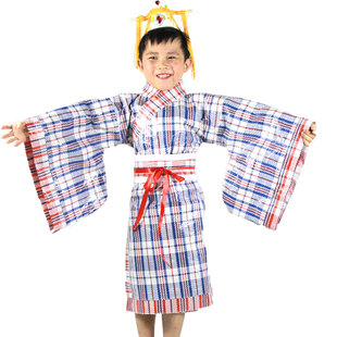 男童六一环保表演服废物利用演出B服手工制作编织袋服装亲子环保