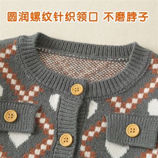 婴儿衣服春秋季针织套装宝宝包屁衣秋装洋气满月连体衣外出服秋冬