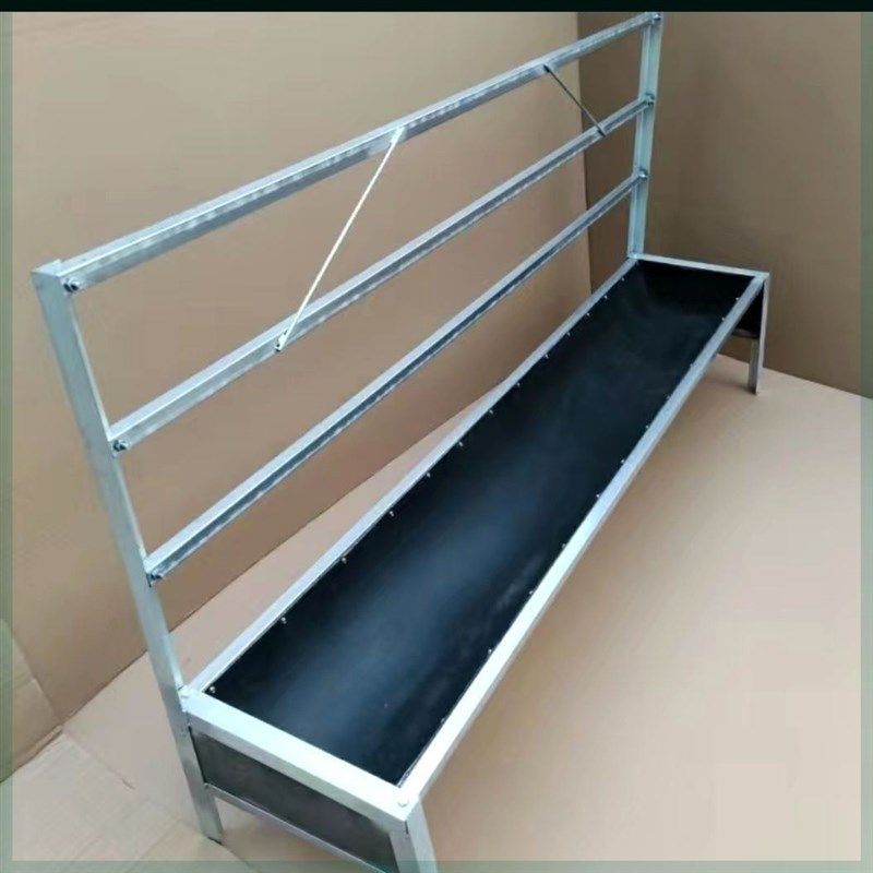 单面槽单面羊槽全新加厚输送带胶皮羊食槽带架子用于家用养殖用户