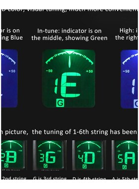 Digital Guitar Tuner Ukulele Violin AROMA Portable with Rota