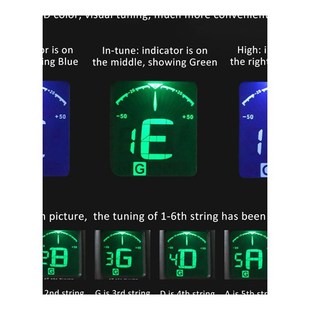 Digital Guitar Tuner Ukulele Violin AROMA Portable with Rota