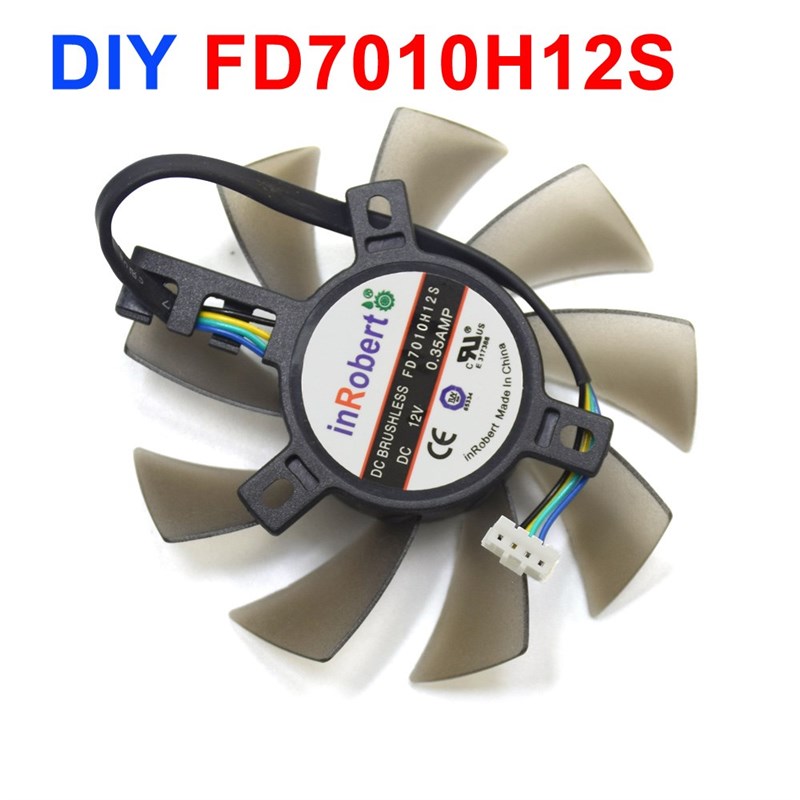 75mm FD7010H12S 4Pin Wire Connector Cooler Fan Replace ASS