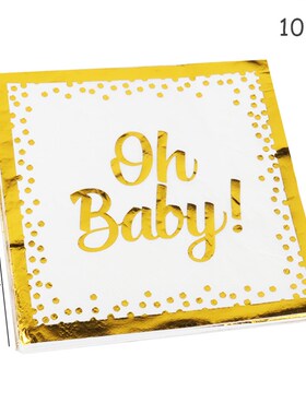 Baby Shower Decorations Gold Oh Baby Disposable Plate Cup Na