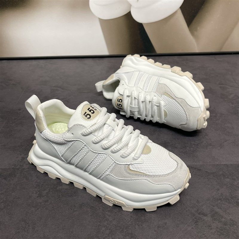 男鞋秋季2024年新款透气老爹鞋增高厚底板鞋运动休闲男士小白鞋潮,流行男鞋,休闲板鞋,淘宝优惠券,粉丝福利购,淘宝优惠卷