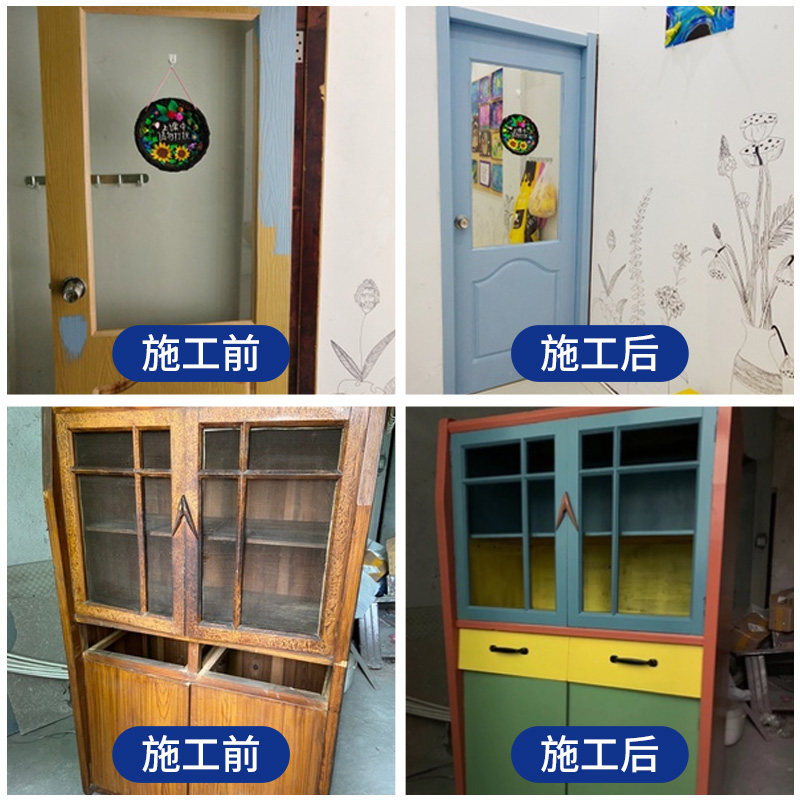 家具翻新漆水性木器漆清漆白漆刷木白油漆木漆旧床衣柜木门改色漆