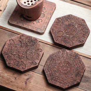 【老物件】老红砖炉垫炭炉隔热陶壶壶垫煮茶烧水泡茶干泡台壶承