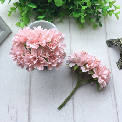 极速6pcs Silk Stamen Artificial Flower Bouquet Wedding Party