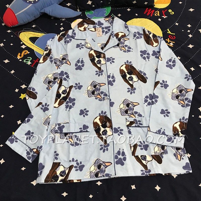 日系卡通眼镜狗狗可爱情侣长袖少女男士睡衣套装秋冬季家居服,女士内衣/男士内衣/家居服,睡衣/家居服套装,淘宝优惠券,粉丝福利购,淘宝优惠卷