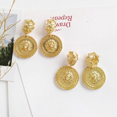 Cool Alloy iLion Totem Clip On Earrings Non Pierced for Wome