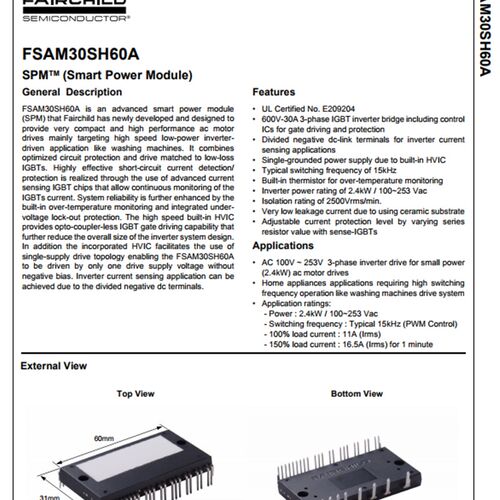 现货FSAM30SH60A FSAM15SH60A FSAM20SH60A FSQAM10SH60A智能功率