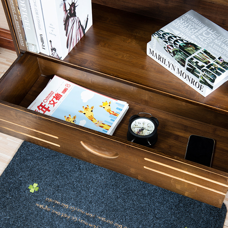 简易书架置物架落地靠墙客厅卧室收纳架家用带抽屉柜子办公室书柜,收纳整理,整理架/置物架/收纳架,淘宝优惠券,粉丝福利购,淘宝优惠卷