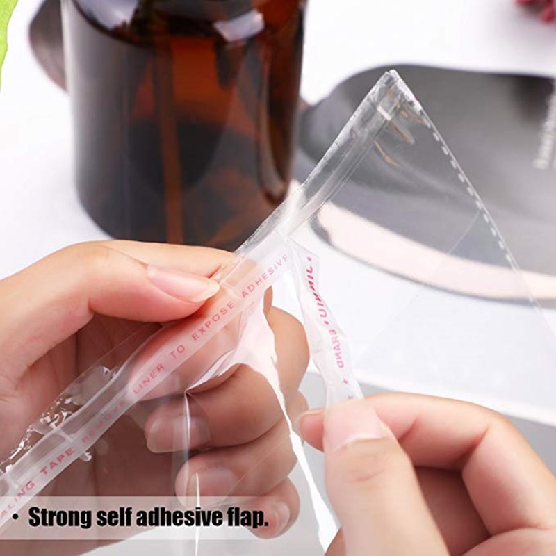 100 Pieces Clear Apparel Bags Self Seal Plastic Bags Wedding