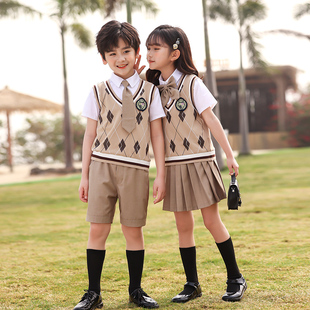 班服英伦r学院风小学生校服儿童毕业拍照六一表演 幼儿园园服夏季