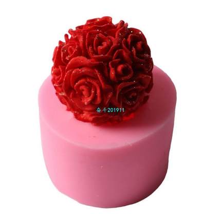 推荐Handmade Soap Mold Big Bouquet Rose Silicone Fondant Cak