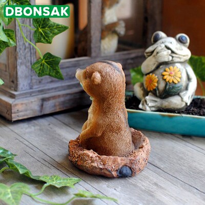 Mini Resin Small Meerkat Sculpture Simulation Mongoose Ornat