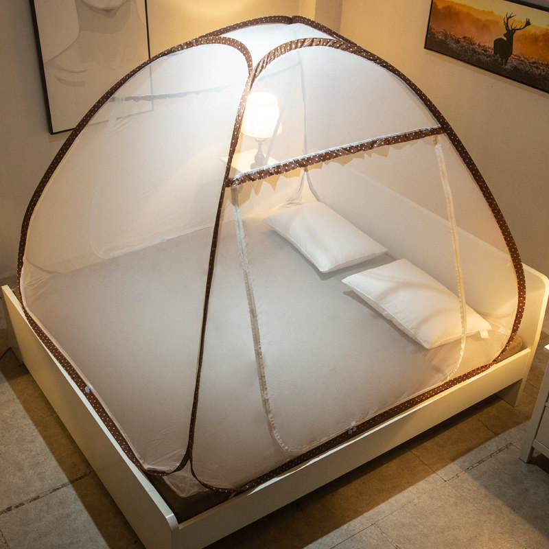 蒙古包蚊帐免安装加厚加密圆顶三开门1.2米床1.5/1.8m床双人家用,床上用品,蚊帐,淘宝优惠券,粉丝福利购,淘宝优惠卷