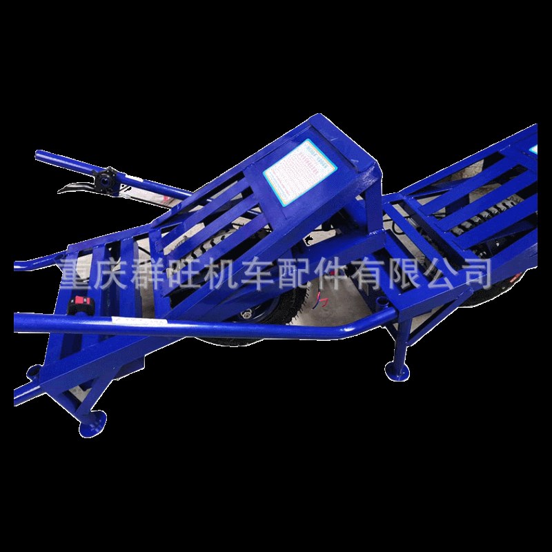 新款电动手推全自动搬运车平板运输车三轮工地拉货农用