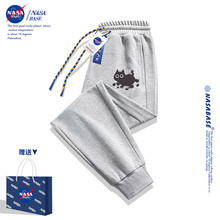 潮流宽松学生黑色运动厚棉裤 男女款 情侣休闲 2023夏季 NASA联名长裤