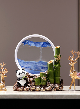 新中式节节高升流沙画摆件家居客厅玄关沙漏装饰摆设乔迁新居现货