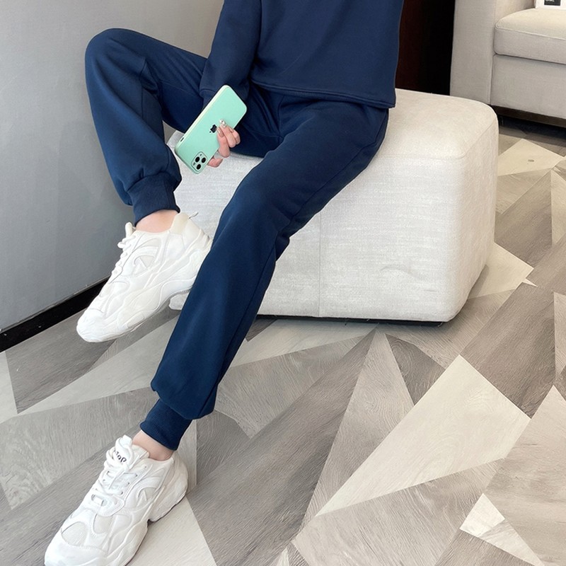 加绒运动裤女裤2021秋冬新款宽松保暖显瘦哈伦裤休闲高腰加厚卫裤
