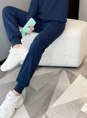 加绒运动裤女裤2021秋冬新款宽松保暖显瘦哈伦裤休闲高腰加厚卫裤