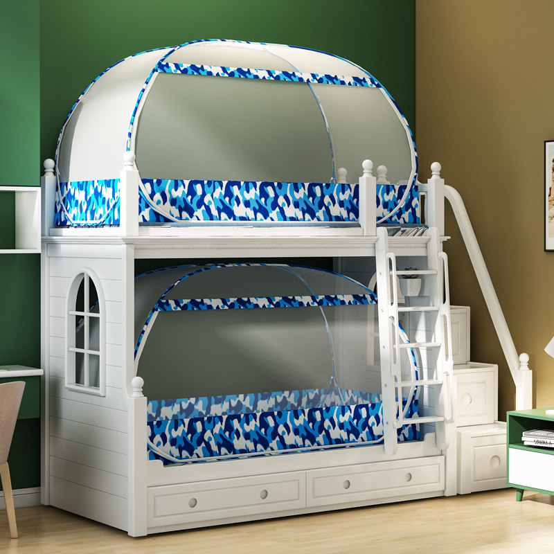 子母床蚊帐儿童高低双层床梯形上下铺学生宿舍上下床免安装蒙古包,床上用品,蚊帐,淘宝优惠券,粉丝福利购,淘宝优惠卷