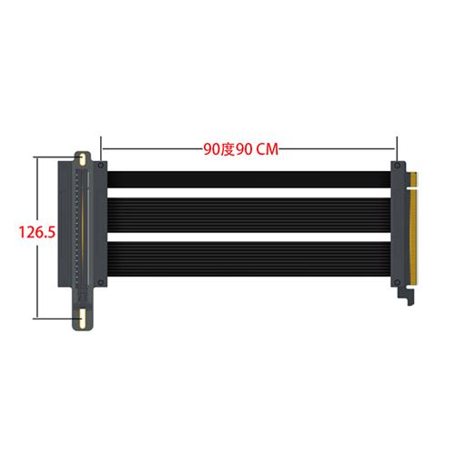 PCI-E4.0显卡延长线o PCIe4/PCIe4.0转接线90度角4090显卡竖装 电脑硬件/显示器/电脑周边 连接线/航插线/连接器/转换器 原图主图