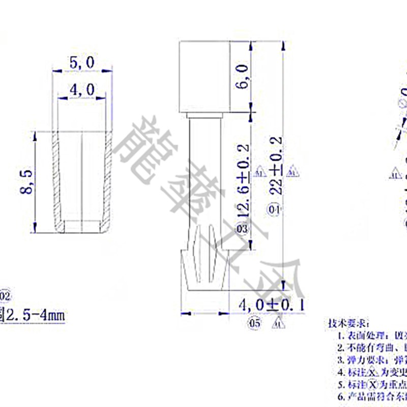 通用显卡胶钉尼龙PA66散热片卡扣南桥北桥弹簧扣风扇PC板固定铆钉