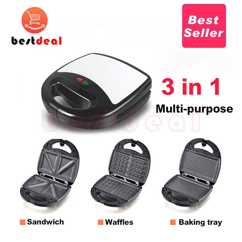 3 in 1 bread breakfast Machine Panino Toaster Sandwich Maker