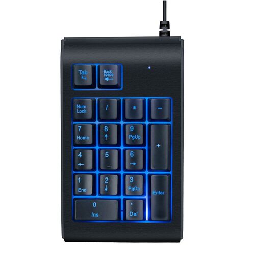 3 Color LED Backlit Illuminated 19 Key Wired USB Mechanical