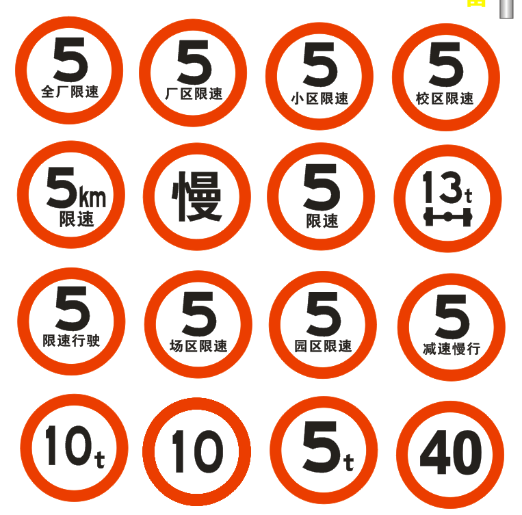 限重标志牌限载5t10t20t桥a梁牌限制轴重指示牌交通标识牌圆牌定