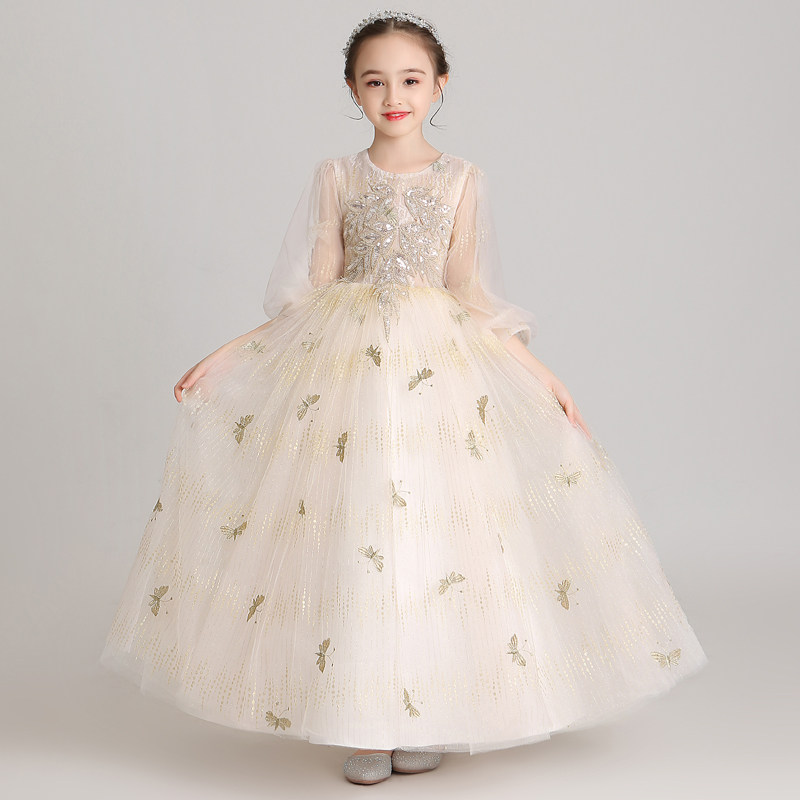 女童礼服公主裙蓬蓬纱小花童长袖婚纱主持人模特走秀钢琴演出服装,童装/婴儿装/亲子装,儿童礼服,淘宝优惠券,粉丝福利购,淘宝优惠卷