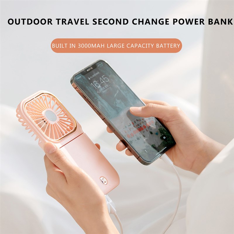 速发Hanging Neck Fans Mini Portable Folding USB Charging 300