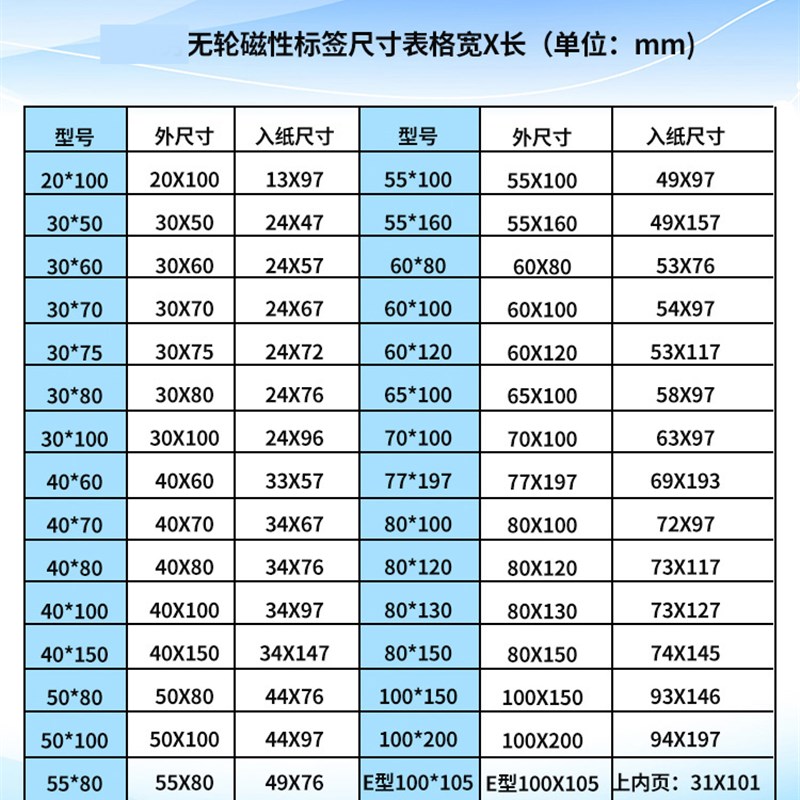 强磁性标签牌货位仓位卡r仓库标识牌仓储标示牌磁贴材料卡货架库