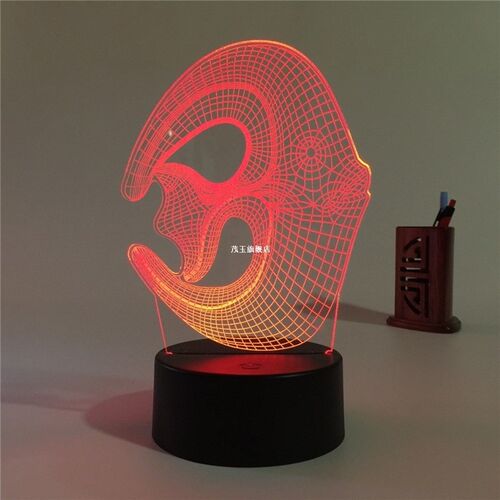 3D USB Fish LED Light Touch Changing Bulb Night Light With 7