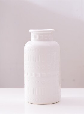 美式乡村复古蓝釉黄色白色陶瓷花瓶花器家居装饰软装饰品复古小号