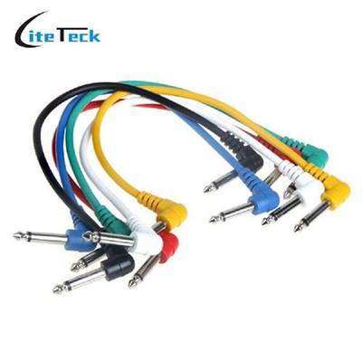 High Quality 6pcscset Multi/olor Guitar Cables AnglZed for