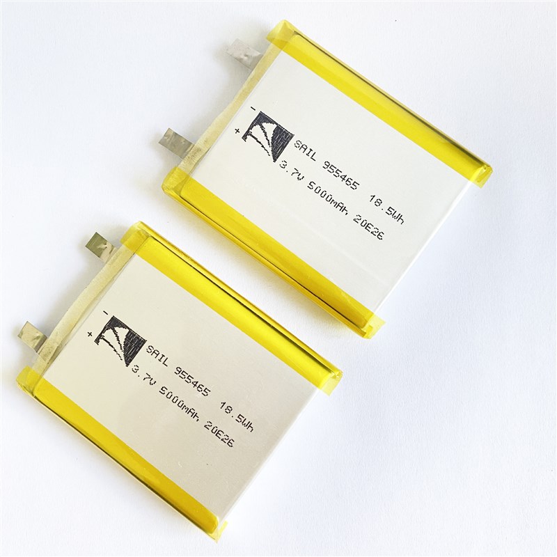 聚合物锂电池955465 3.7V 5000mah对讲机暖手宝Pmsds un38.3认证