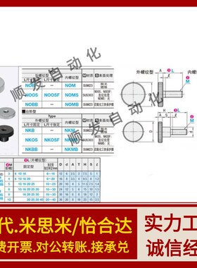 不锈钢压纹旋钮手拧螺栓NKB3 4 M5 M6 M8 M10外螺纹台阶型固定螺