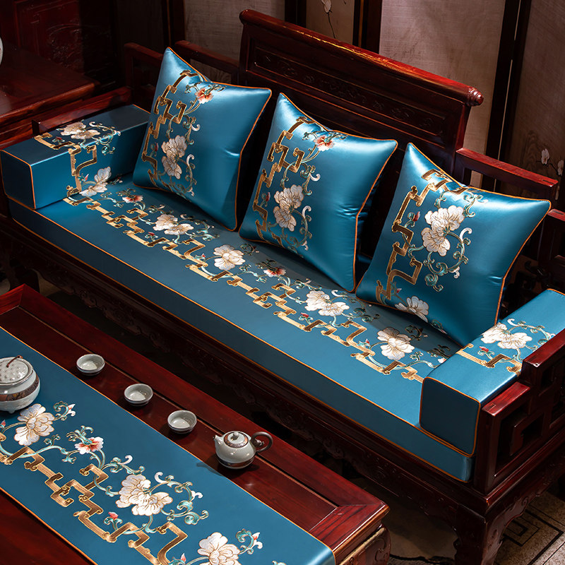 新中式防水红木沙发坐垫中式实木家俱沙发垫子罗汉床防滑海绵垫子,居家布艺,沙发垫,淘宝优惠券,粉丝福利购,淘宝优惠卷