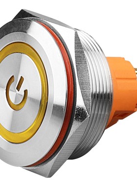 30mm金属按钮开关不锈钢自锁复位12 24 36V红蓝绿色发光防水IP65