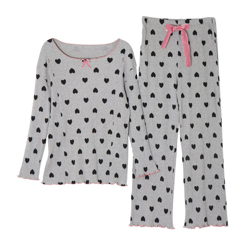 孕妇睡衣c纯棉月子服春秋哺乳产后秋衣秋裤套装12月份女3春季秋冬